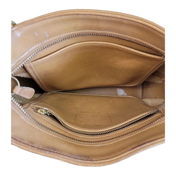 VINTAGE Tan COACH Bucket Style Purse w/ 2 Handles - Picture 7 of 9